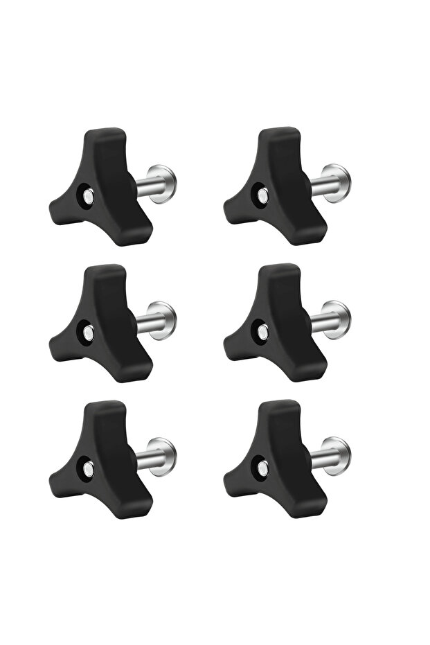 6 Sets Universal Lawnmower Triangular Handle Fastening Bolts Knobs Nuts