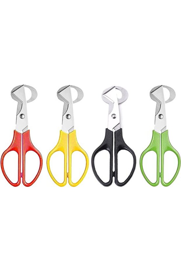 Egg Slicing and Opening Set of 4, Stainless Steel Egg Scissors and Egg Divider for Home and Kitchen, Ideal for Cooking and Baking