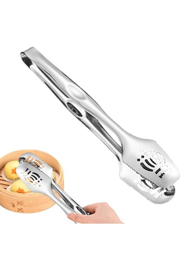 30cm Stainless Steel Tongs Pasta Salads Bread BBQ Professional Kitchen Buffets
