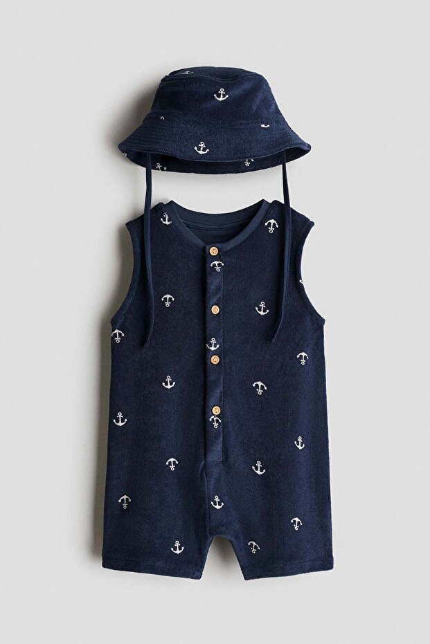 2-piece printed terry set