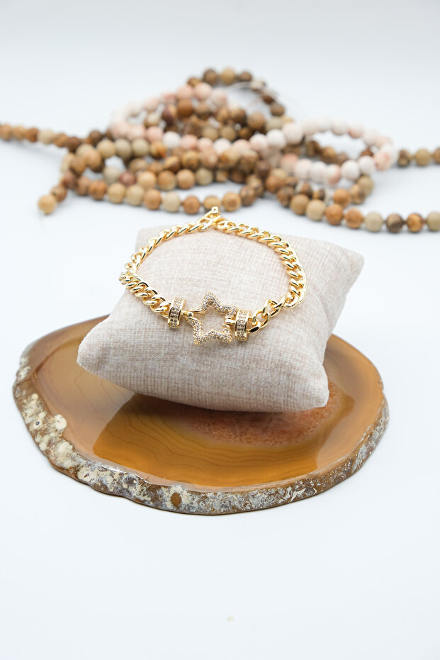 Star Gold Color Zircon Bracelet