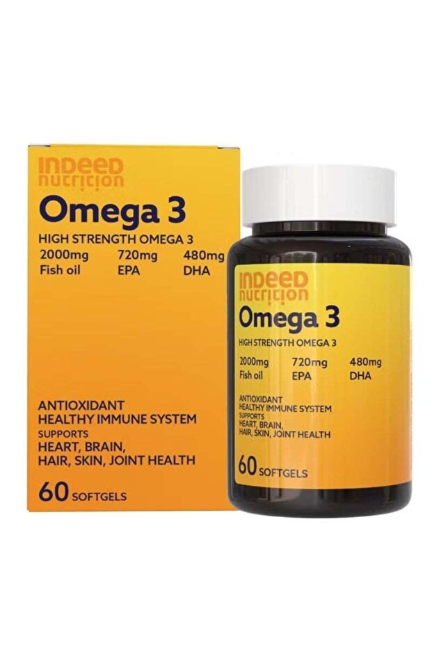 Nutrition Supreme Omega 3 2000mg Fish Oil 60 Softgels | High Strength EPA 720mg DHA 480mg | Heart Brain Eye Joint Support