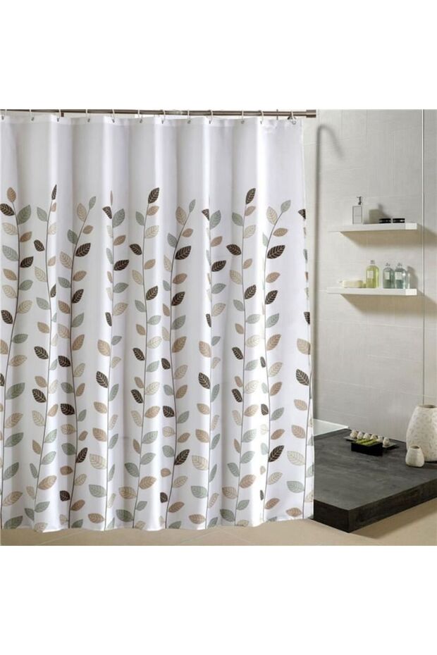 Shower curtain - Waterproof - 182x182 cm - 12 hooks - Rust resistant - Modern style