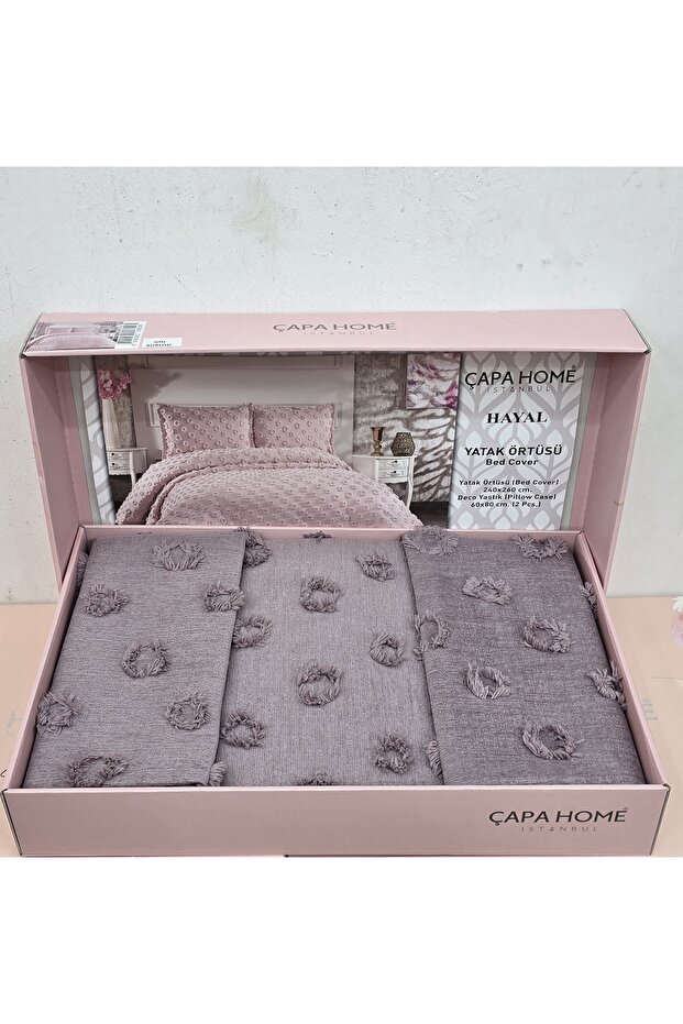 Hayal Bohemian Bearded Original Chenille Double Bedspread