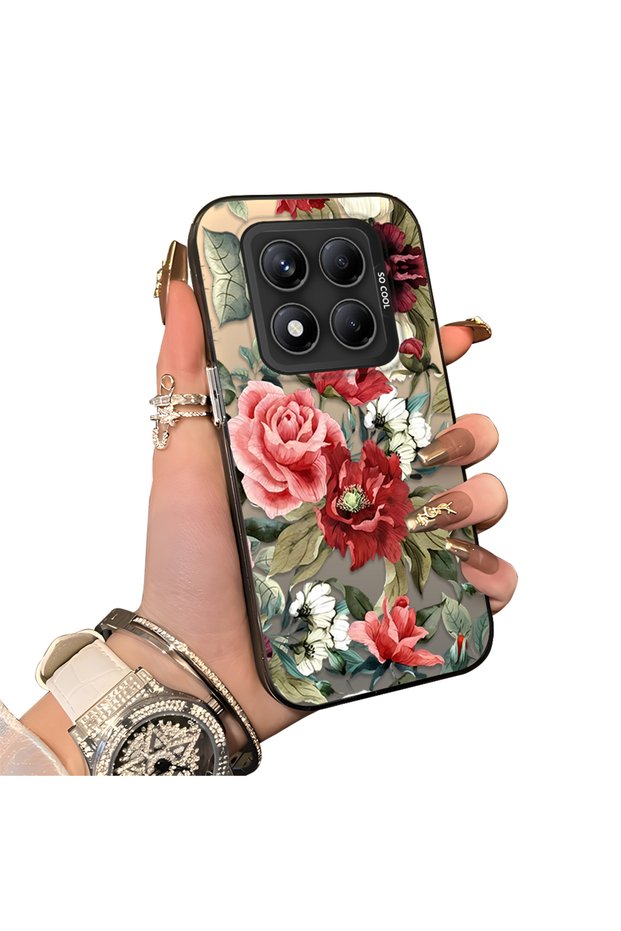 Xiaomi Redmi Note 14 Pro 4G/5G Compatible Hard Acrylic Back Silicone Edge Lens Protection Case