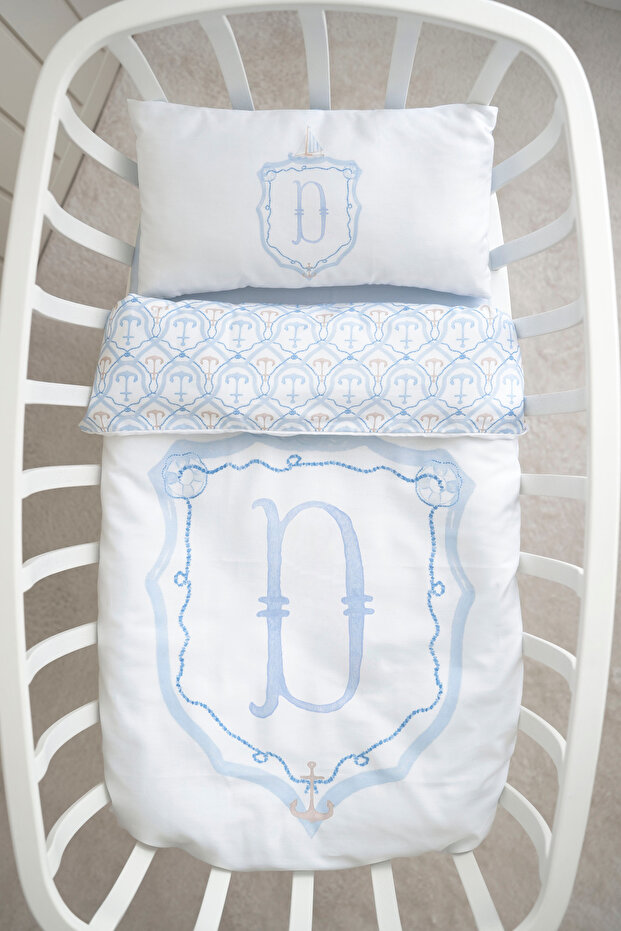 Mother's Side Duvet Cover Set (60X100) - Noble Series - Blue - Letter D