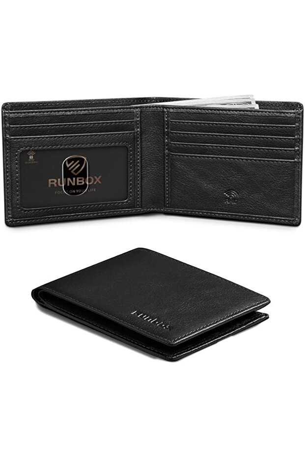 Wallet for Men Slim Holder Leather RFID Blocking Small Thin Men's Wallet Bifold M