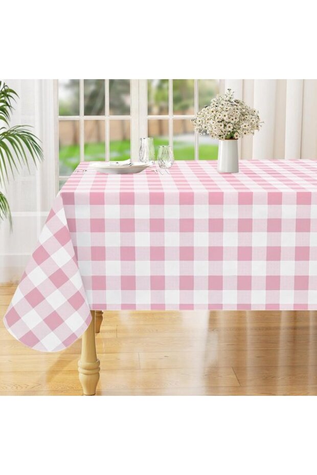 138 x 178 cm rectangular tablecloth, waterproof vinyl, washable checkered pattern, suitable for indoor and outdoor picnics - Style 6