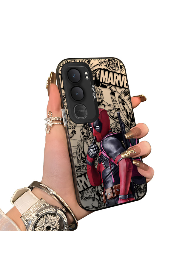 Vivo Y31 5g Compatible Spiderman Patterned Silicone Edge Hard Back Case Couple Phone Case