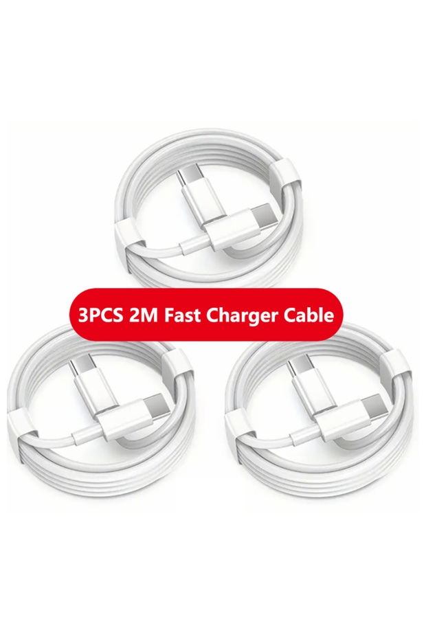 3PCS-2M 3Pcs Type C To Type C Cable 100W Super Fast Charging Phone Charger Data Wire For Samsung Xia
