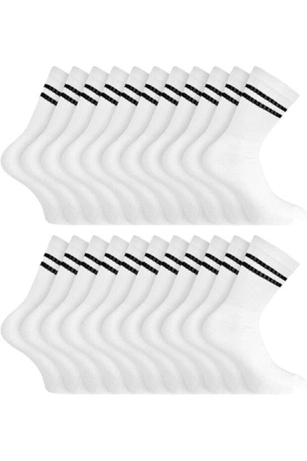 Socks 20pc unisex 34-38 soft breathable sports/casual mid-calf.