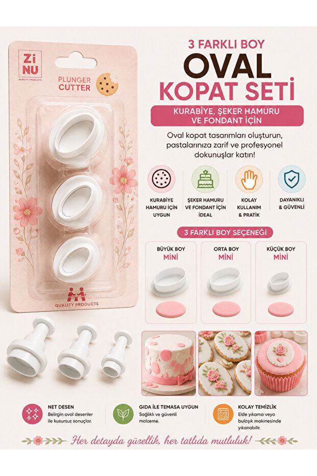 Mini 3-Piece Printing Set for Sugar Paste-Cookie-Ceramic Printing Set Cookie and Sugar Paste Printing Set