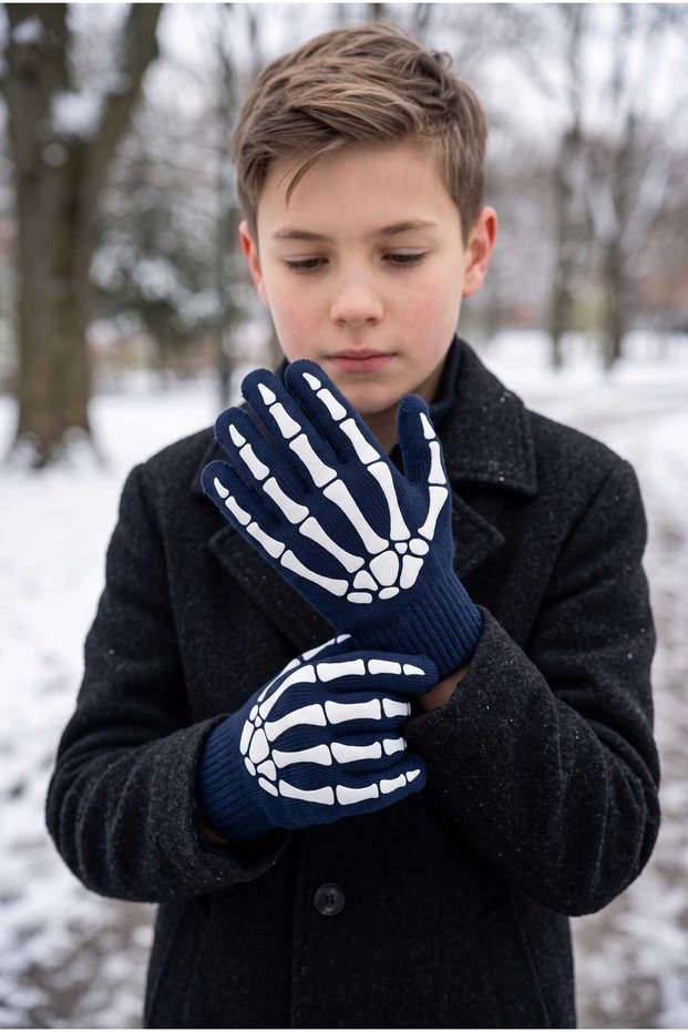 Garson 9-15 Years Old Boys Angora Knitted Gloves