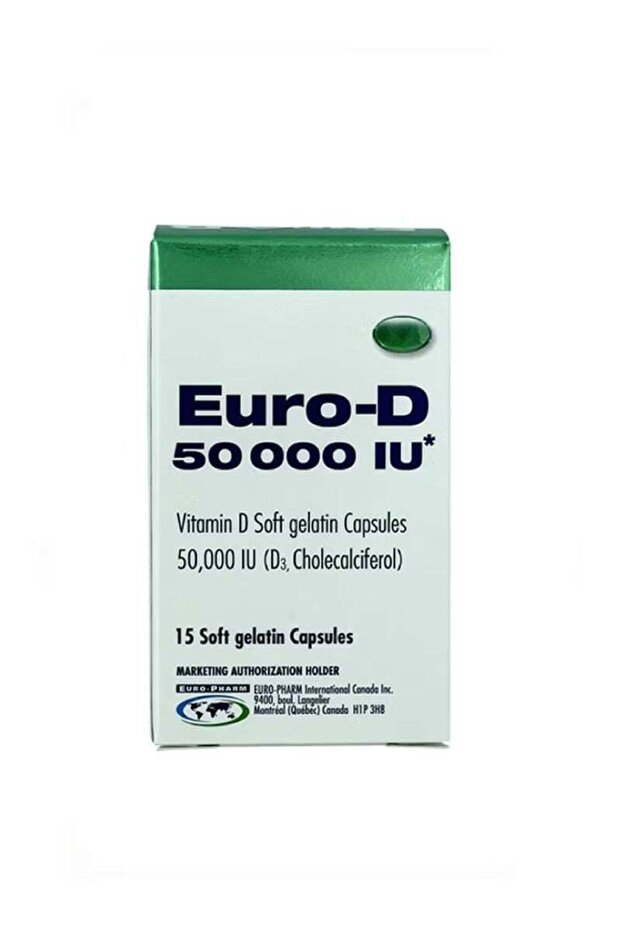 EURO-D 50,000IU GEL CAPS 15'S
