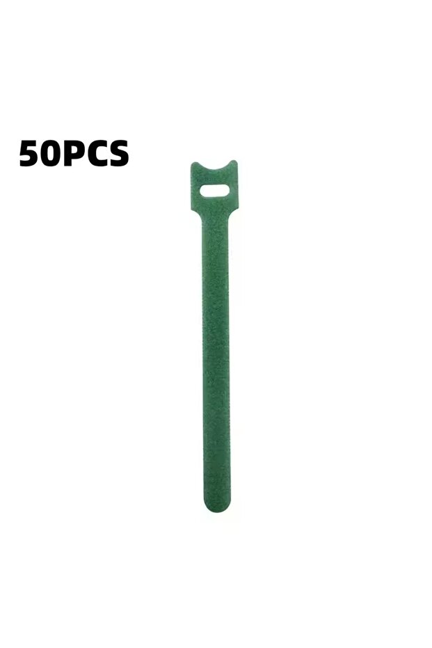 50PCS Green 10/30/50pcs Multi-Purpose Fastener Cable Straps Tape Cable Ties Reusable Hook Loop Strip