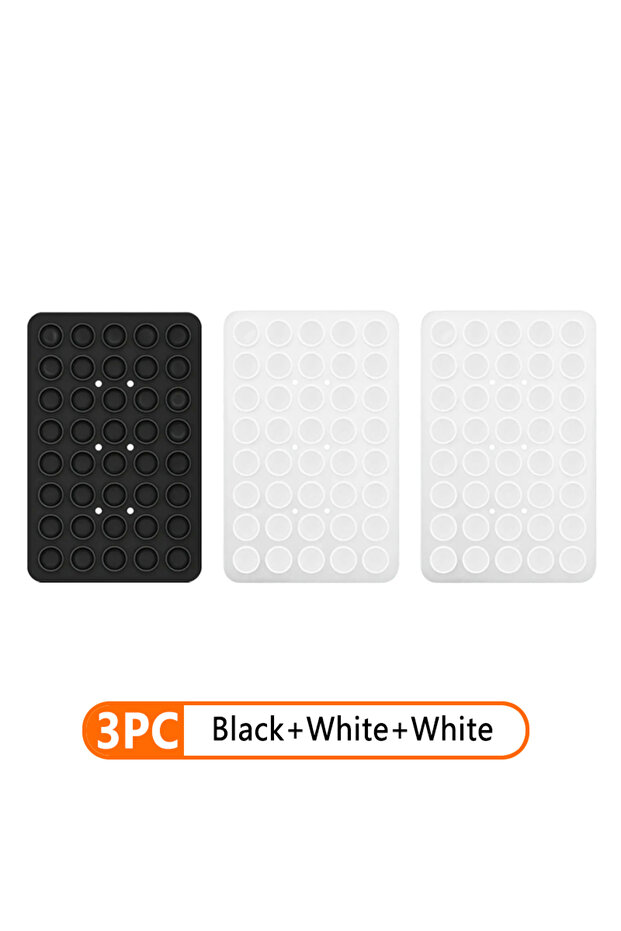 3pcs Set 4 Multi-Functional Phone Case Backed Silicone Suction Pad Holder Double Side Suction Cup Br