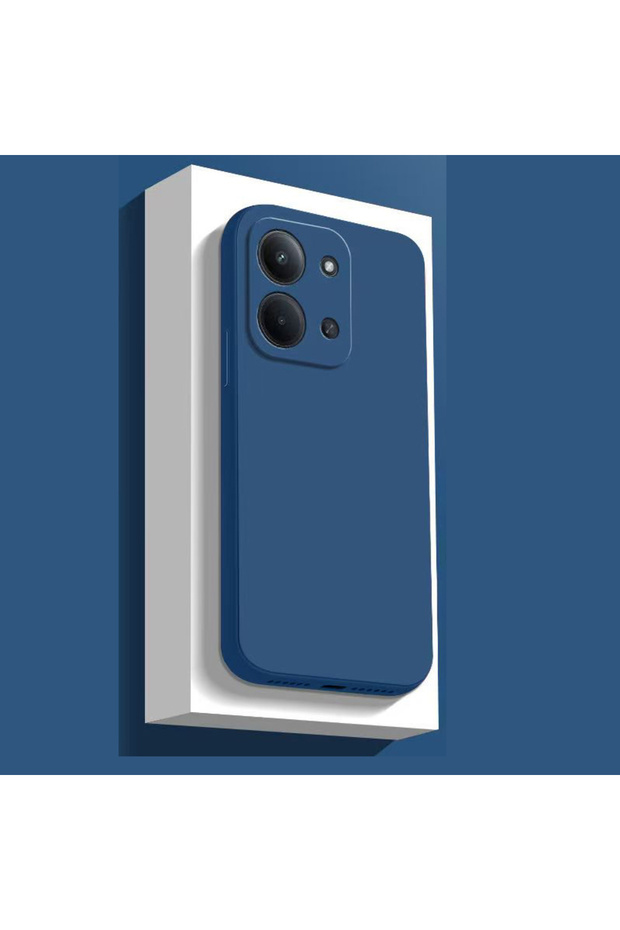 Redmi15C 5G 173mm Blue Square Liquid Silicone Phone Case for Xiaomi Redmi 15C 4G Case Redmi15C 4G 5G