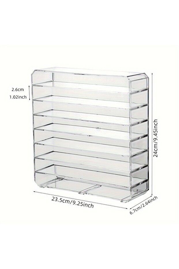 Large 8 grids Contemporary Style Plastic Display Stand for Model Cars, Multi-Layer Transparent Stora