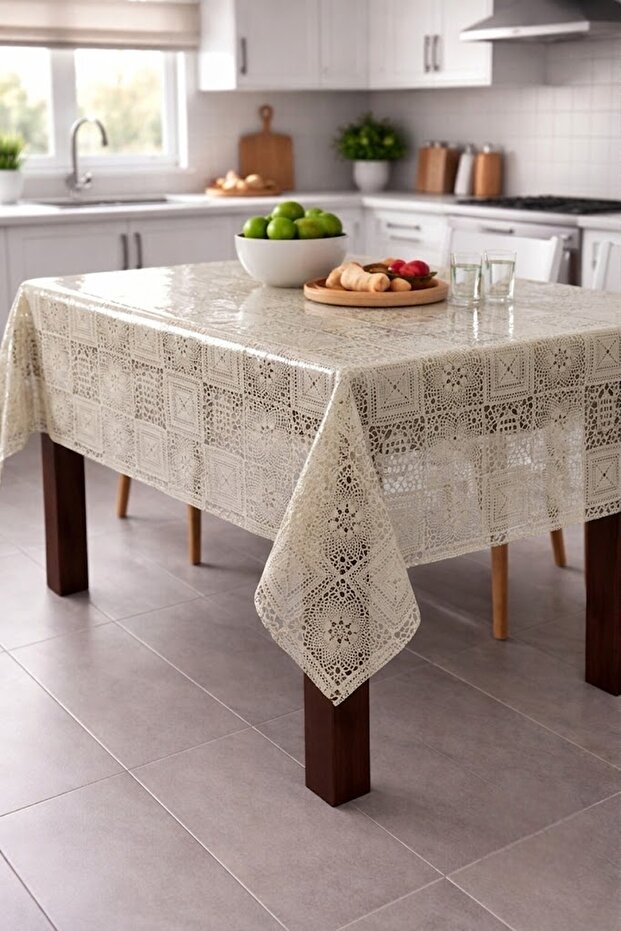 Wicker Textured Pvc Tablecloth – Waterproof, Stain-Resistant, Wipeable, Stylish Table Protector with Wicker Pattern
