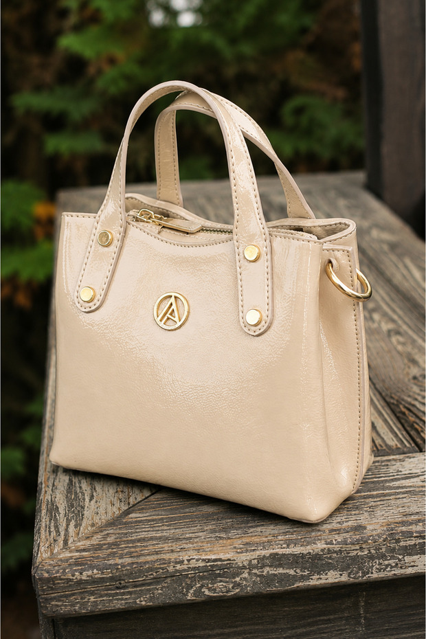 Club Zippered Hand and Shoulder Bag with Strap Mink Arm118