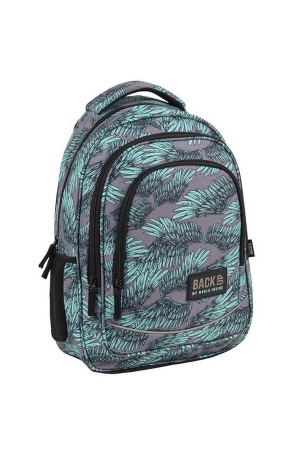 Rucsac școlar Derform multicolor, cu multiple compartimente, verde, 26 l