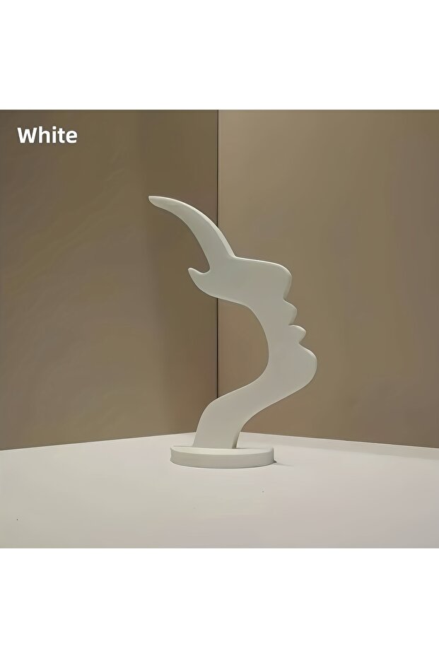WHITE Creative Design Quirky Eyeglass Holder - Unique Fun-Shaped Desktop Organizer with Sturdy Base,