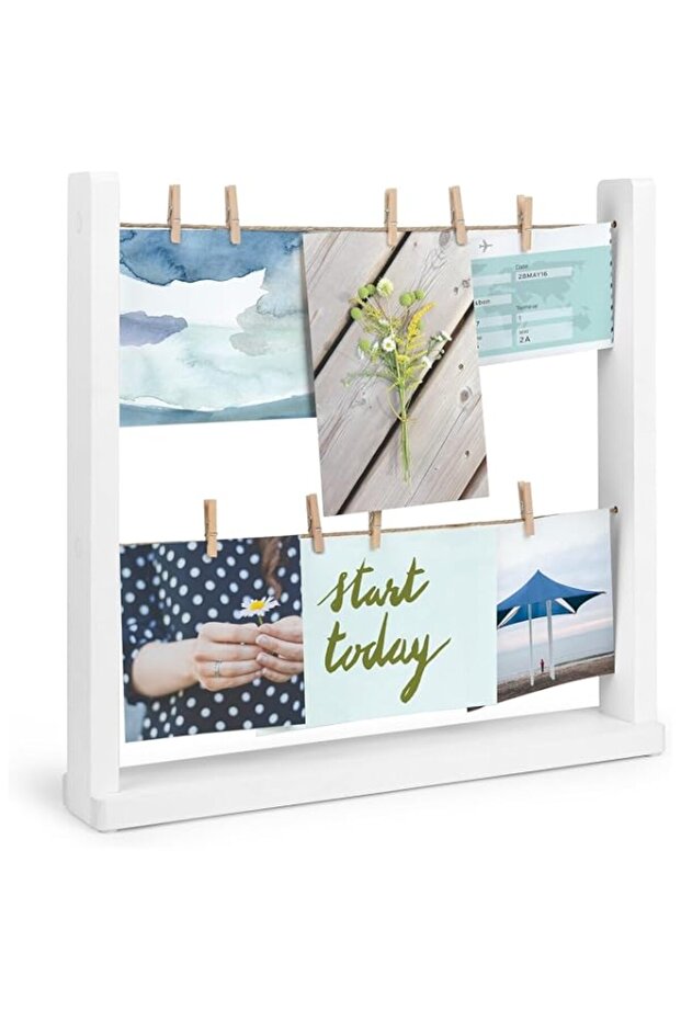 BPA® Hangit Desk Photo Display, White, Desktop