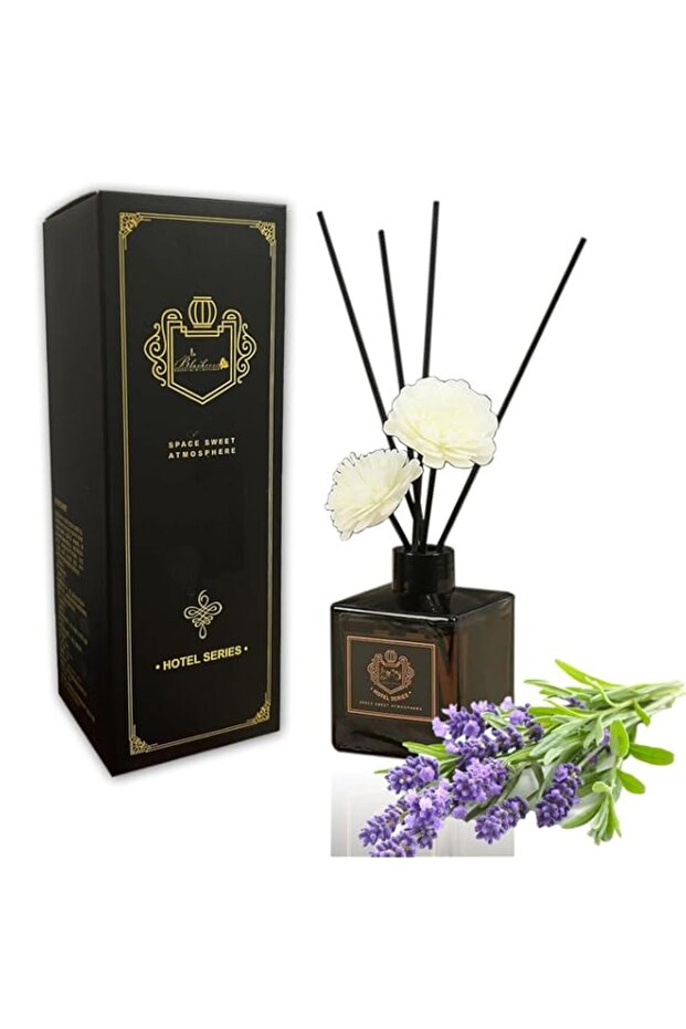 Reed Diffuser Set, 50ml Aromatherapy Diffuser with White Flowers, Reed Diffusers Oil, Home & Office Decor Room Fragrance, Scented Oil Diffusers Gift Set (Lavender)