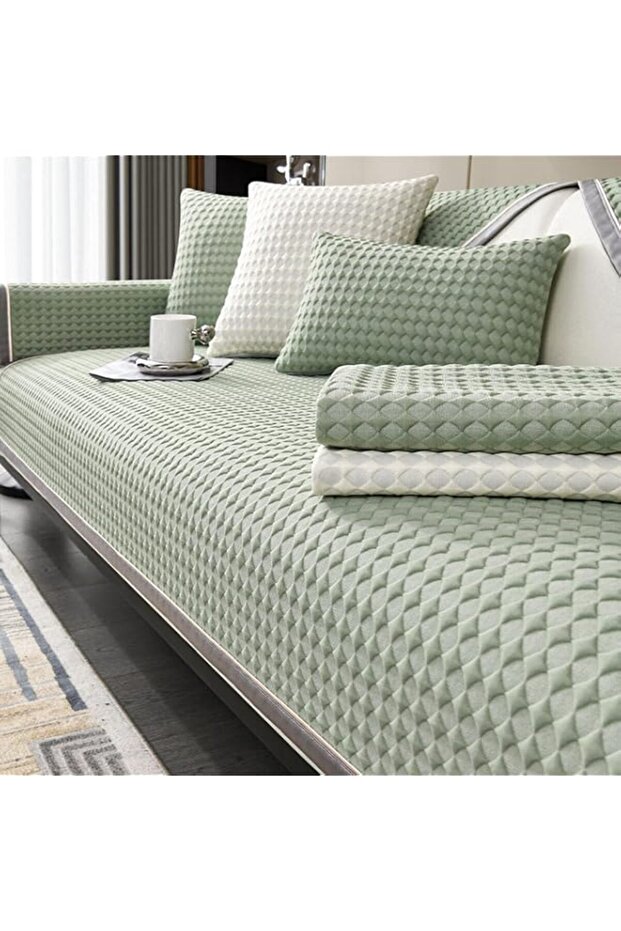 3 Seater Couch Cover, Summer Cool Non-Slip L Shape Sofa Protector, Chaise Lounge Corner Sofa 2 Seater Protective Covers for Living Room