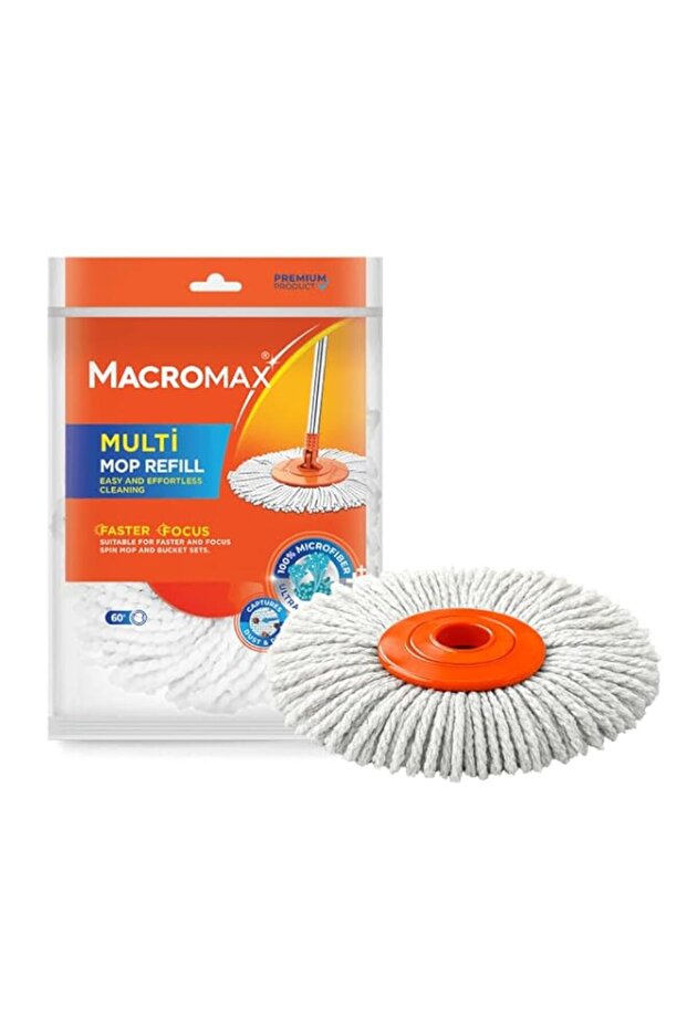 Macromax multi mop refill – super absorbent microfiber replacement pad for multi mop system | macromax multi mop replacement head – high absorbency microfiber for multi mop system