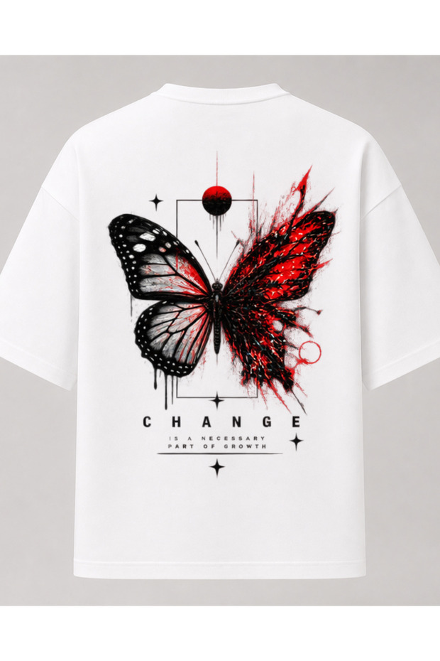 Change Oversize T-Shirt – Butterfly Printed Streetwear