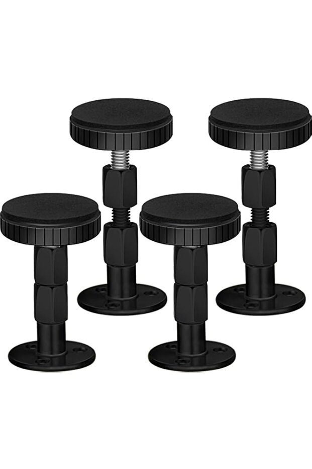 Adjustable Threaded Headboard Stoppers/Bumper Against Wall, 4 Pack Behind Bed Frame Protector Antishake Tool, Shake Support Stabilizer Device for Anti-Knocking,Banging,Squeaking,Rocking