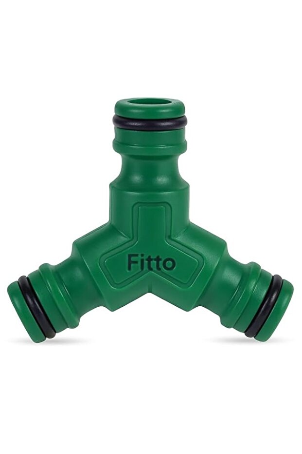 Fitto Green Three-Way Coupling Coupler for Garden Hoses