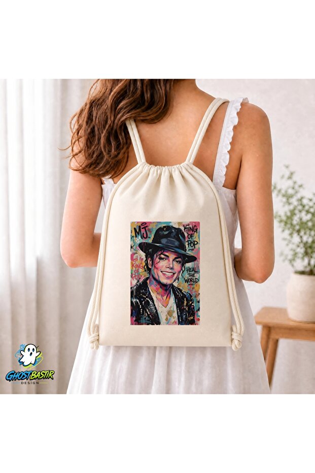Michael Jackson Drawstring Linen Bag C186