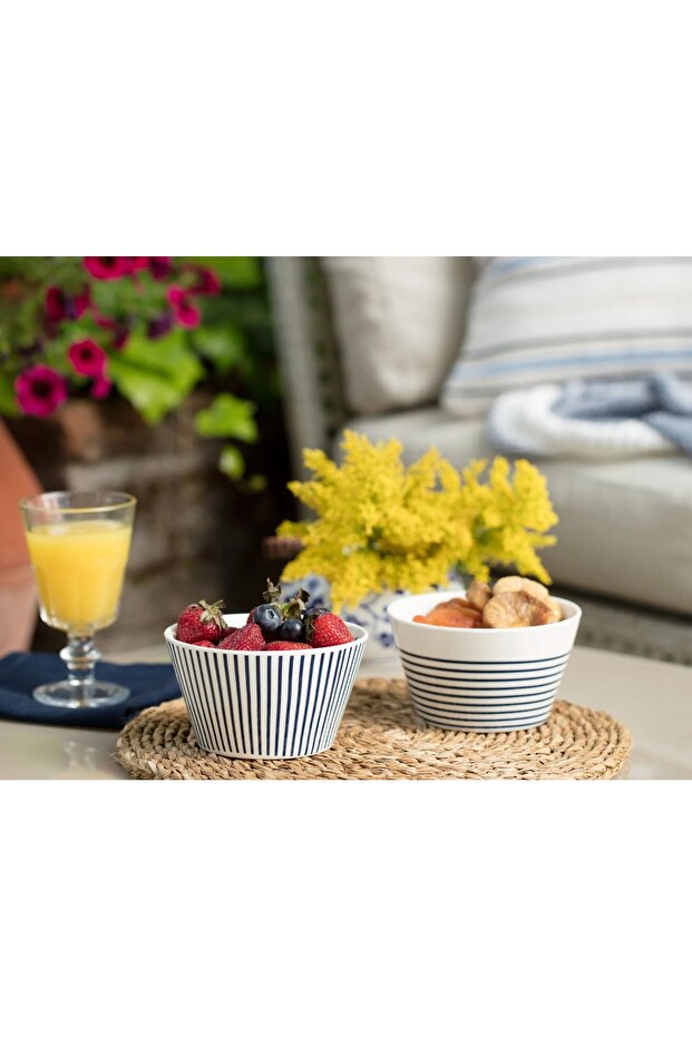 Adenya Sepeti Miller 2-Piece Bowl Set - Blue/White - 10 cm