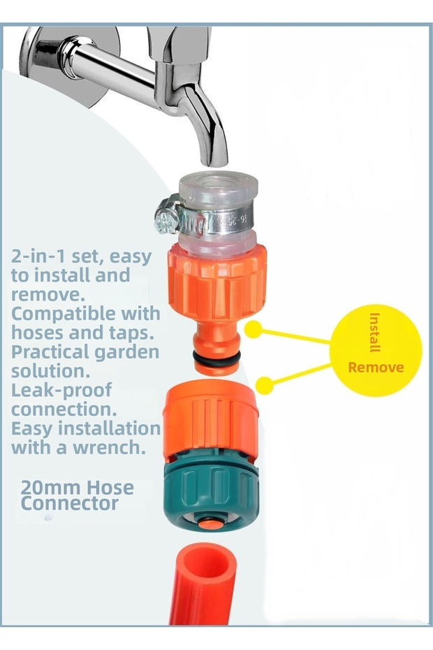 Yt182 Faucet Hose Connection Apparatus | Automatic Plug-And-Play Adapter