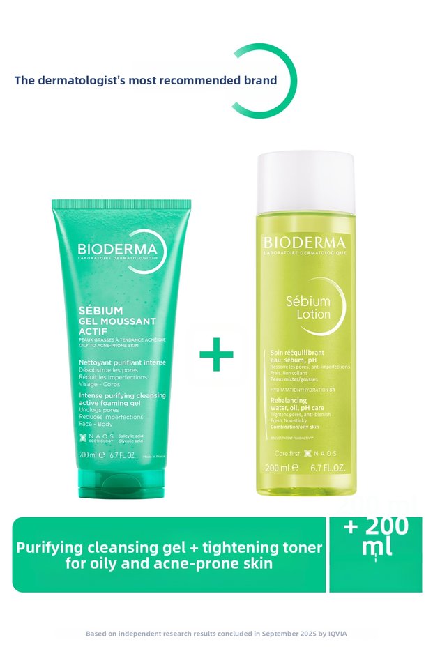 Sebium Lotion Pore Tightening Tonic & Anti-Acne Face Body Cleansing Gel 200ml