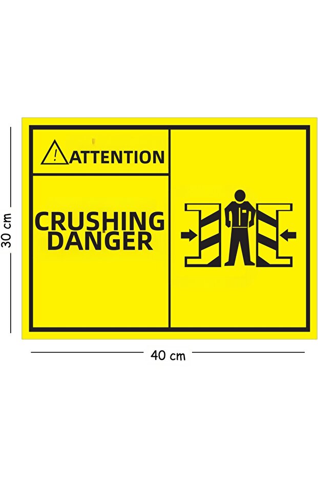 لافتة تحذيرية معدنية من Metal Attention Danger Jam Hazard مقاس 30x40 سم A3 تحذيرية للسلامة المهنية