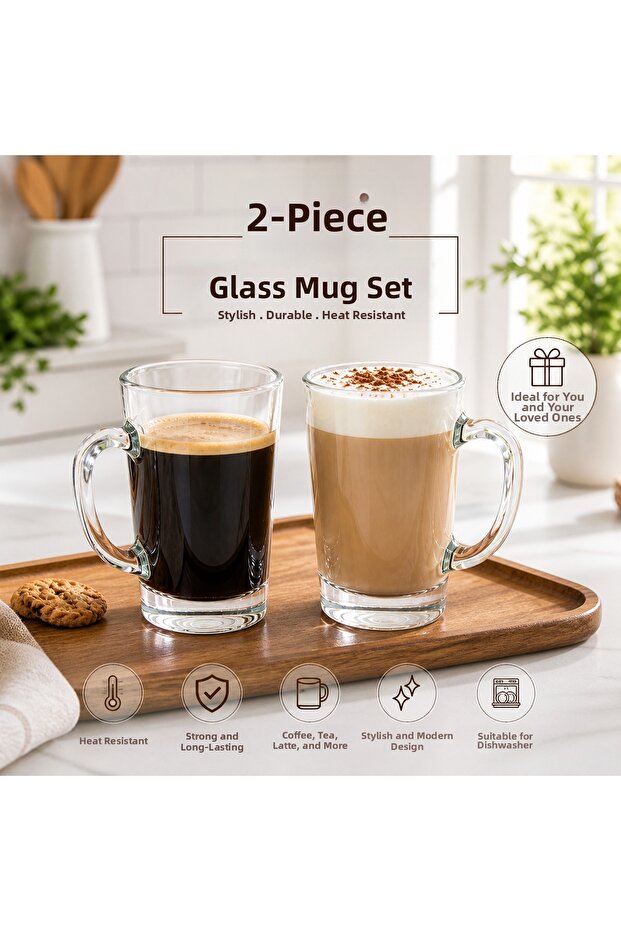 Cup with Handle – Compatible with Coffee, Tea, Latte