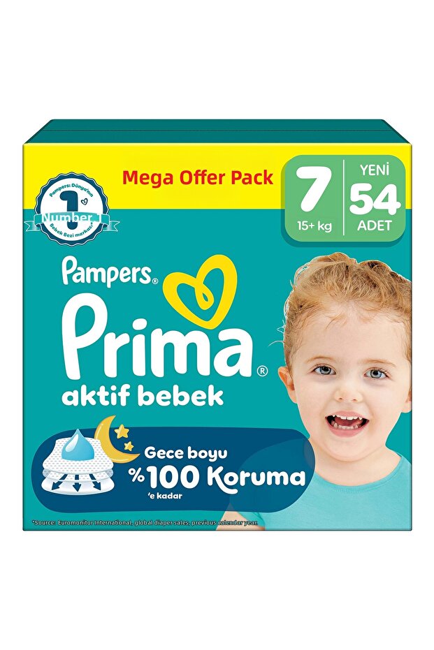 Baby Diapers Active Baby Mega Opportunity Package 7 Sizes 54 Pieces