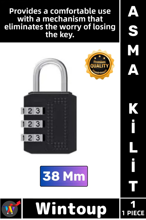 # Lock Steel Body Safe Metal Waterproof Long Lasting Durable Quality Combination Padlock 38 mm