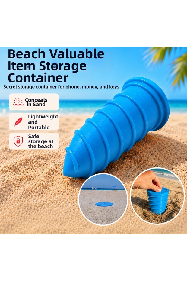 Beach Valuables Storage Container