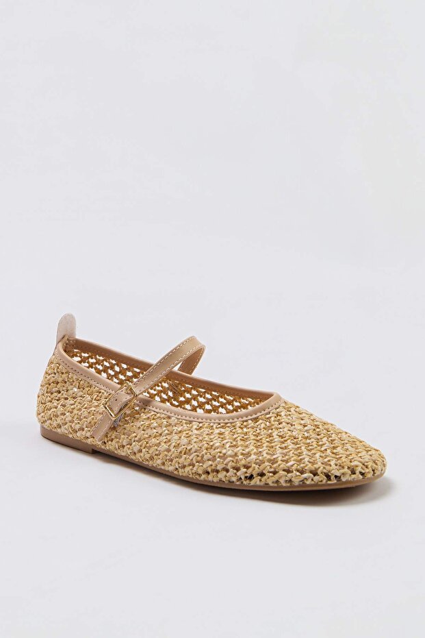 Camel Hasır Flexible Kadın Babet TAKSS26BE00037 - 3