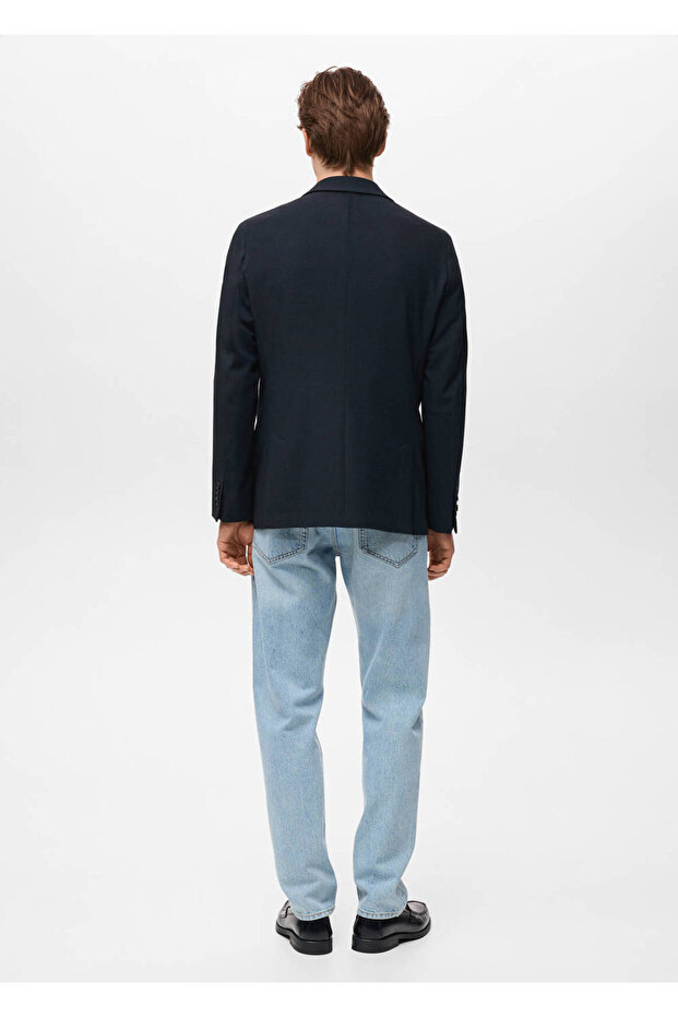 Verner dar kesim pamuklu blazer ceket - 4