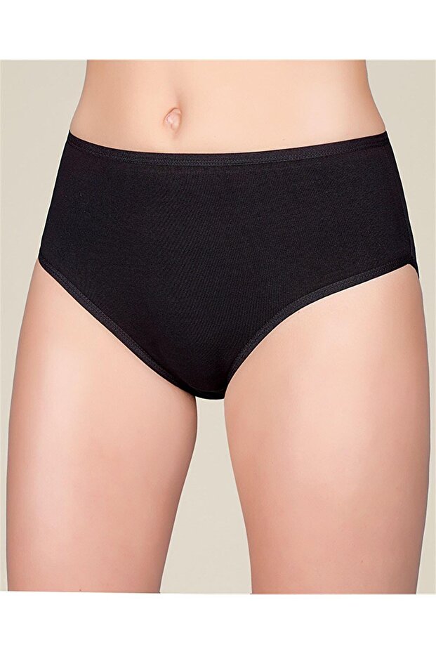 سراويل داخلية نسائية سوداء من الليكرا 9 قطع 2108-BLACK-L
