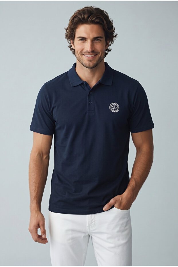 Jjalliance Polo Ss Ln Men's T-Shirt 12288108 Navy Blazer