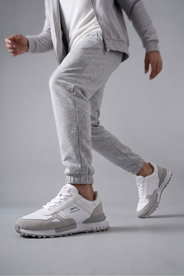 Skate Men's White / Gray Running & Walking Sports Shoes