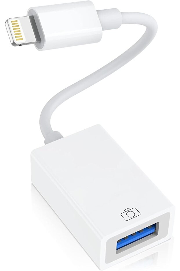 كابل USB جديد 2026 متوافق مع أجهزة آيفون لايتنينج وآيباد وآيفون 15 14 13 12 11 برو X Xr 8 7، كابل OTG لنقل الصور والبيانات