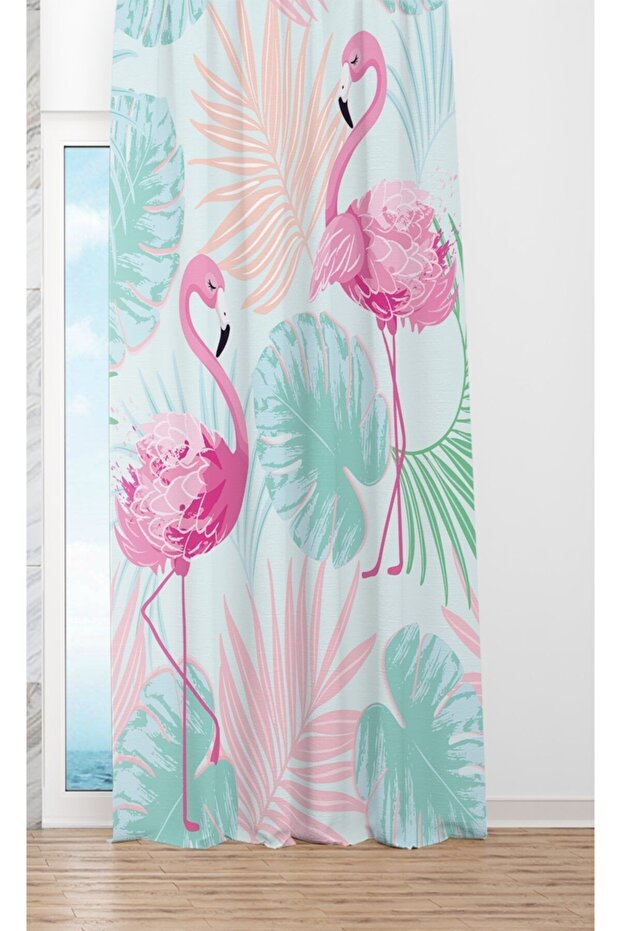 Flamingo Background Curtain - 2