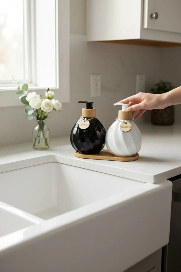 Italian Liquid Soap Dispenser 2X400 ml – Stylish and Modern Liquid Soap Dispenser